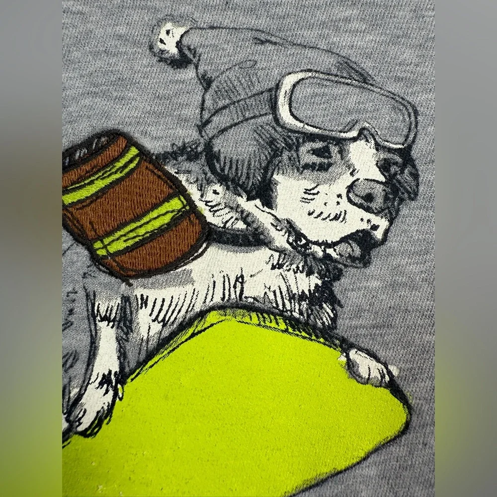 GYMBOREE Toddler Long Sleeve Raglan Graphic Tee 3T Snowboard‎ Dog Winter Outdoor